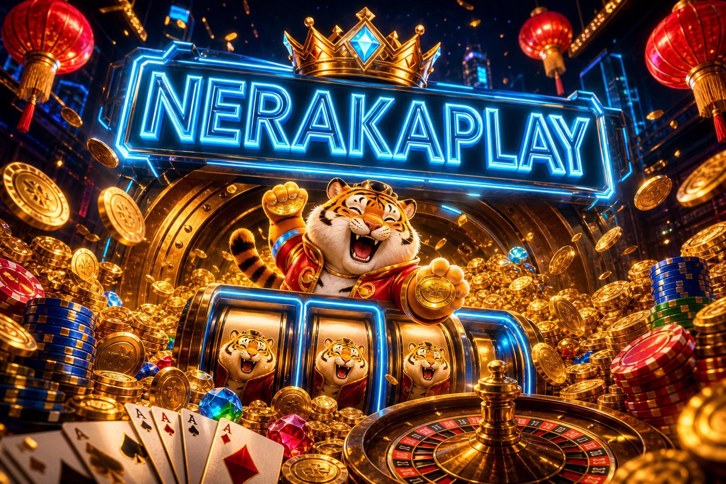 Tampilan antarmuka Sweet Bonanza di NERAKAPLAY dengan gulungan buah dan permen