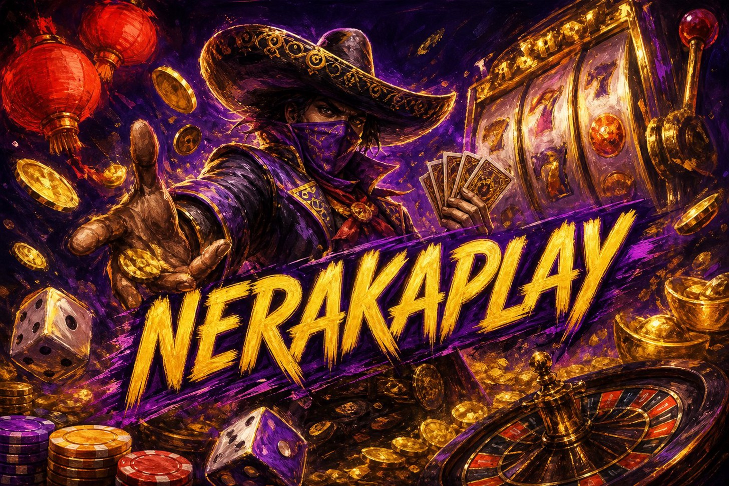 Ilustrasi koin dan ikon acara harian di halaman hadiah NERAKAPLAY