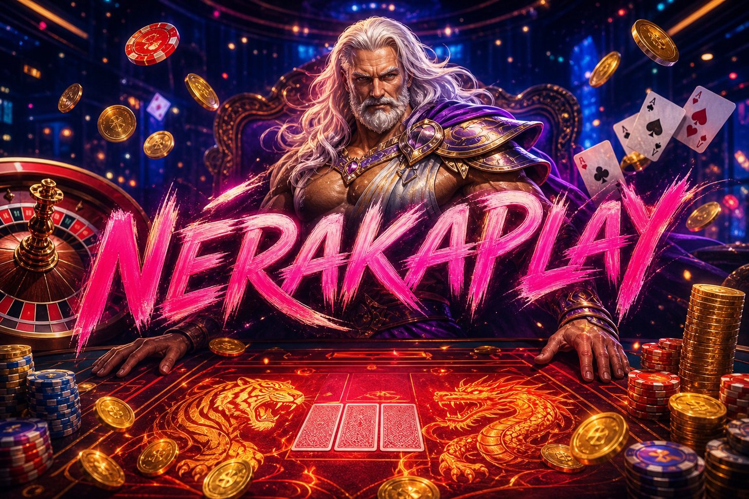 Tampilan antarmuka permainan Fortune Ox di NERAKAPLAY dengan nuansa merah dan emas